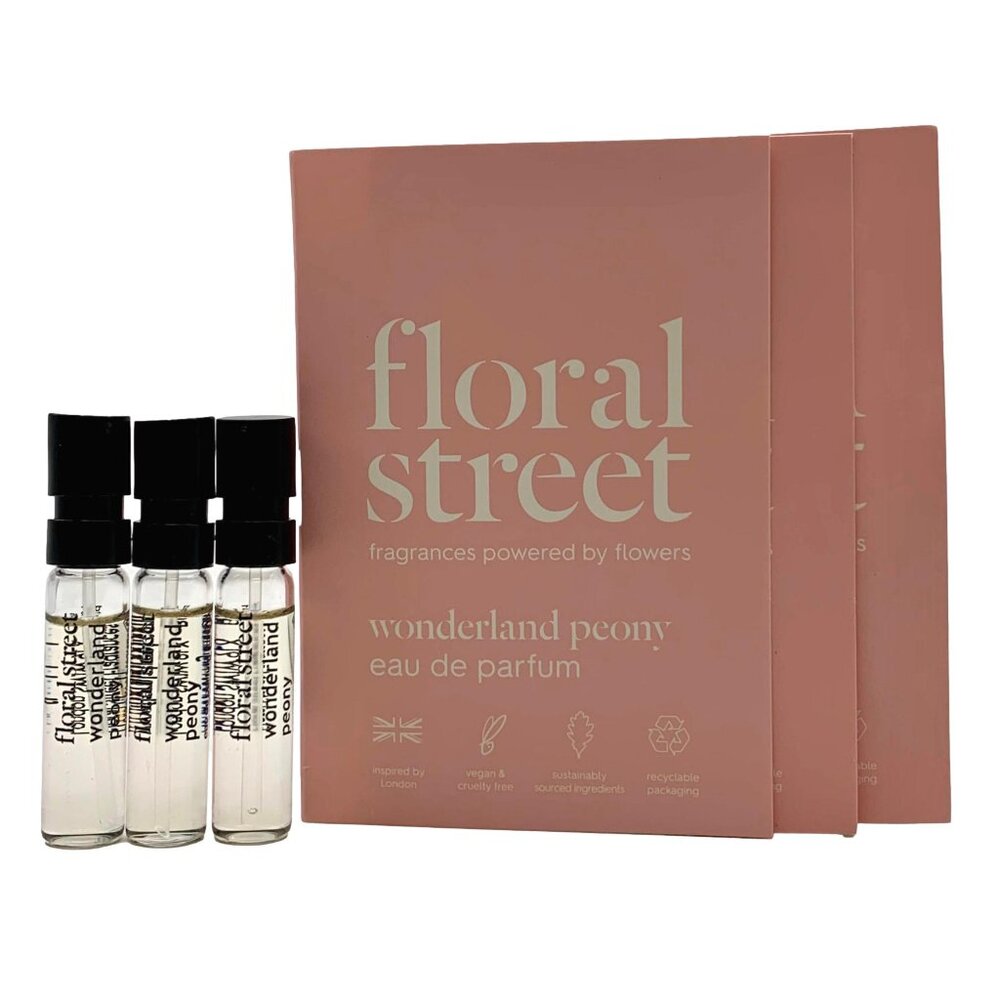 3X Floral Street  Wonderland Peony EDP Trial Spray Vial .05oz/1.5ml NEW